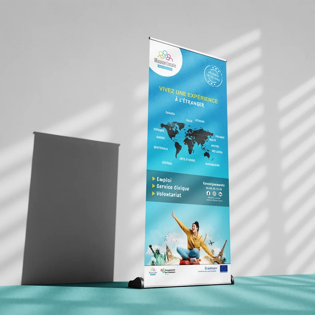 Grand support de communication vertical