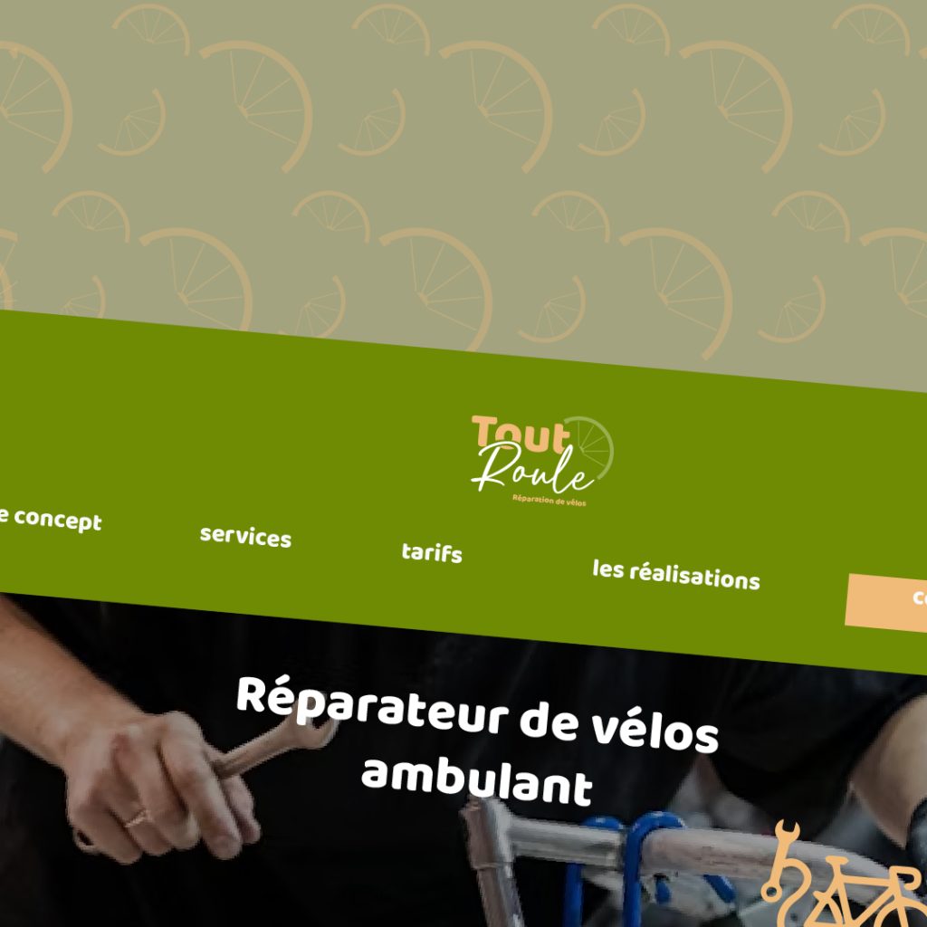 Création d'un site internet vitrine pour un réparateur de vélos - webdesigner freelance Normandie